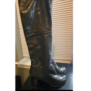Prada mid leather boots